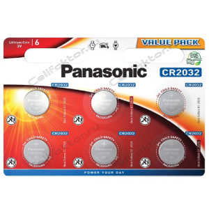 Элемент питания Panasonic CR2032 BL6
