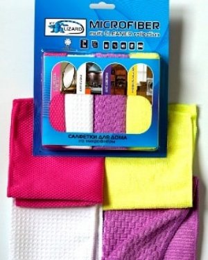 Салфетка из микрофибры в асс-те 30х30 4шт уп SY-30 18031