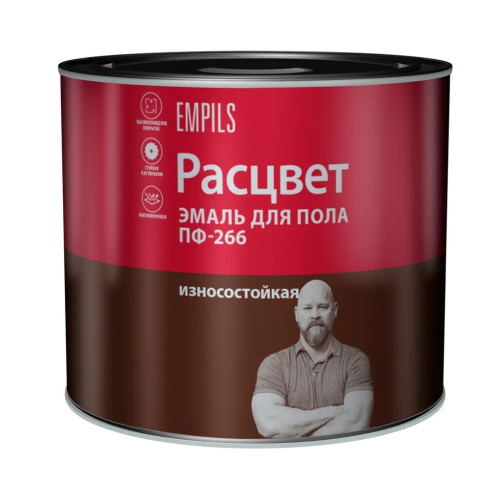 Эмаль Расцвет для пола красно-коричневая