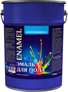 Эмаль Простокрашено для пола желто-коричневая БАУ 6кг
