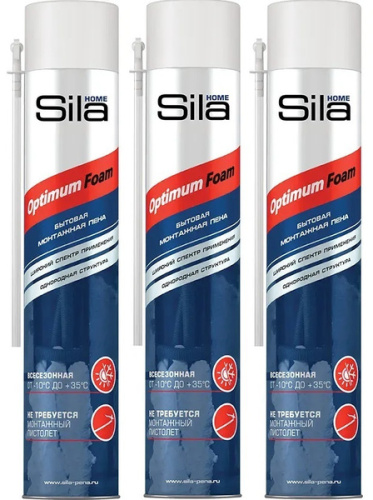 Пена монтажная SILA HOME OPTIUM FOAM Всесезонная 750мл