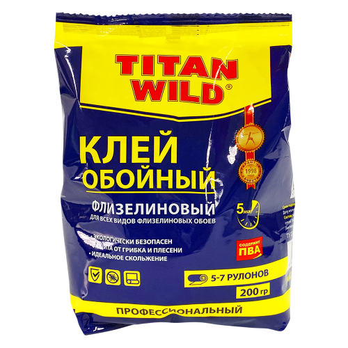 Клей обойный TITAN WILD Флизелиновый 200гр