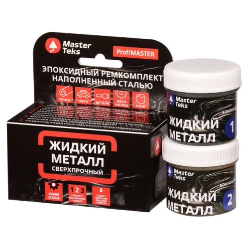 Ремкомплект эпоксидный MasterTeks РМ 2х компонентный жидкий сверхпрочный 160гр светло-серый 9753545