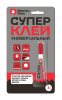 Клей Супер MasterTeks цианакрилатный универсальный гель, прозрачный, 3гр. 9781910