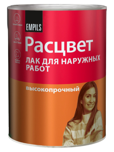 Лак Расцвет для наружных работ алкидный высокопрочный 1,9кг 6429
