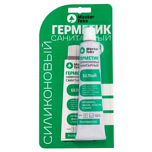 Герметик силиконовый MasterTeks ProfiMaster санитарный Белый 80мл 9612959