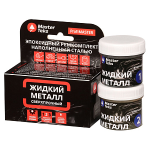 Ремкомплект эпоксидный MasterTeks РМ 2х компонентный жидкий сверхпрочный 160гр светло-серый 9753545