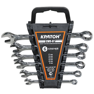 Набор ключей комбинированных 6пр.КРАТОН СWS-07 22703007